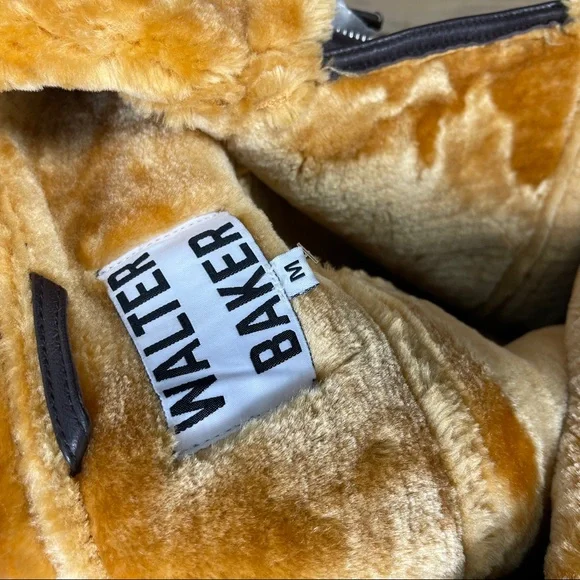 New Walter baker Eduardo faux fur trim leather jacket - Picture 15 of 16